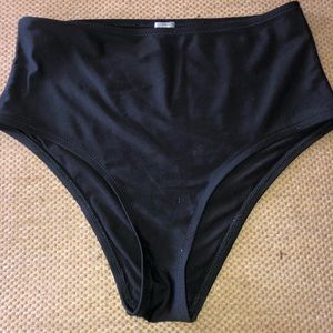 Aerie high wasted black bikini bottom